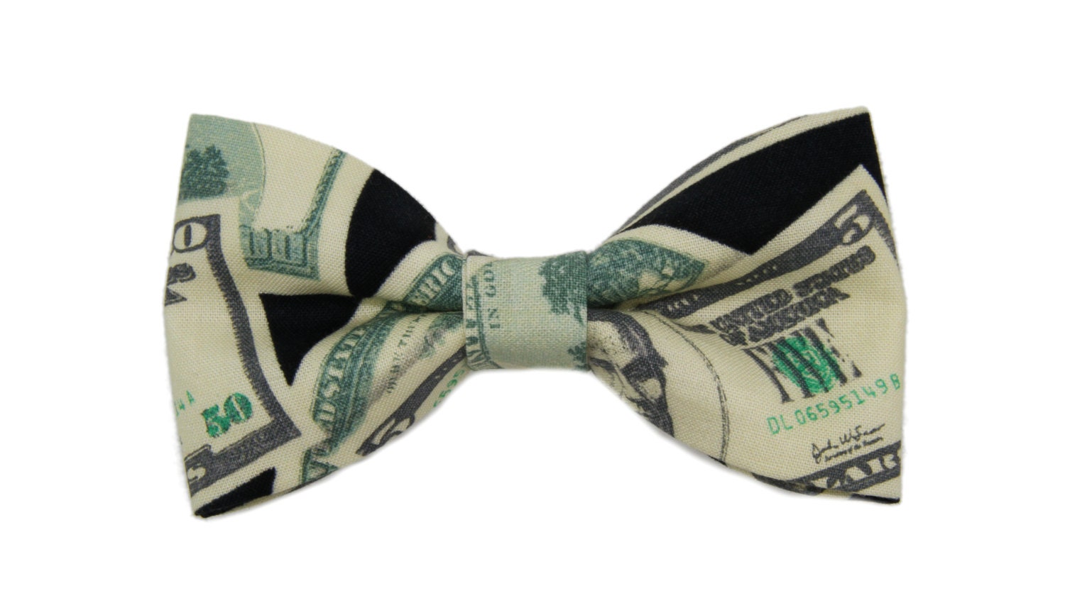 Money / Dollars Clip On Bow Tie Bowtie Boys / Men by amy2004marie
