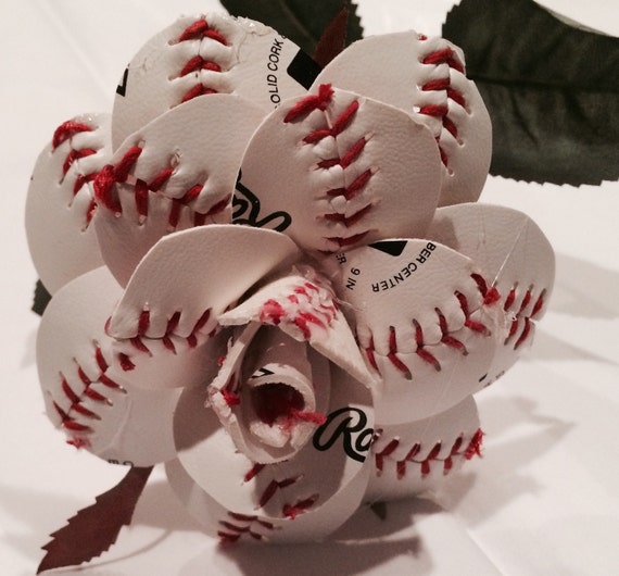 Leather Baseball Rosessingle long stem leather roses