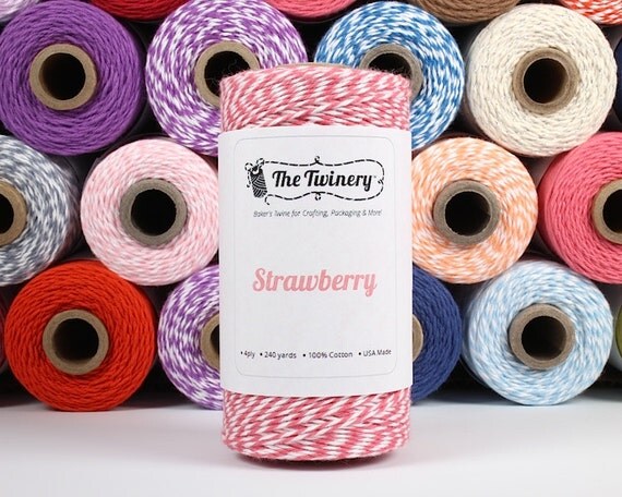 240 Yards of Twist Strawberry Pink Baker's Twine - String - Embellishment Packaging Craft Party Supplies Il_570xn