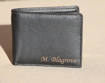 Personalized Leather Wallet, Groomsmen Gifts, Groomsman Gift, Monogram Wallet, Gift for Men, Custom Wallet, Men's Wallet, Birthday Gift
