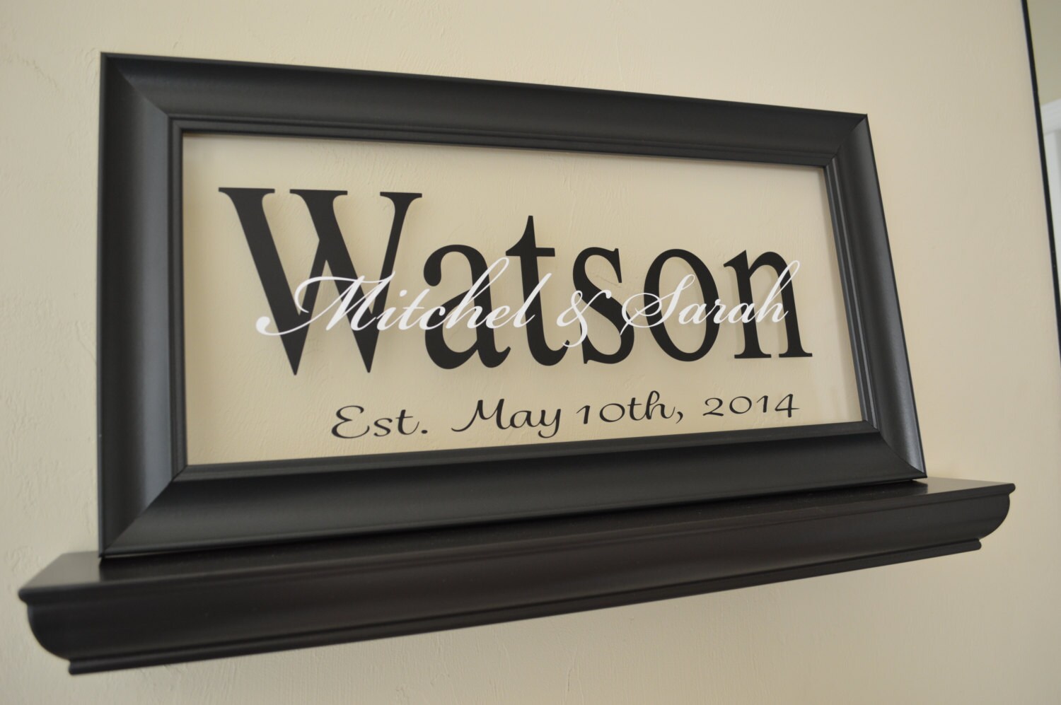 Personalized Family Name Sign Picture Frame By PrattosCreations