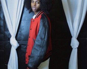 1950's Black and Red Letterman's Jacket