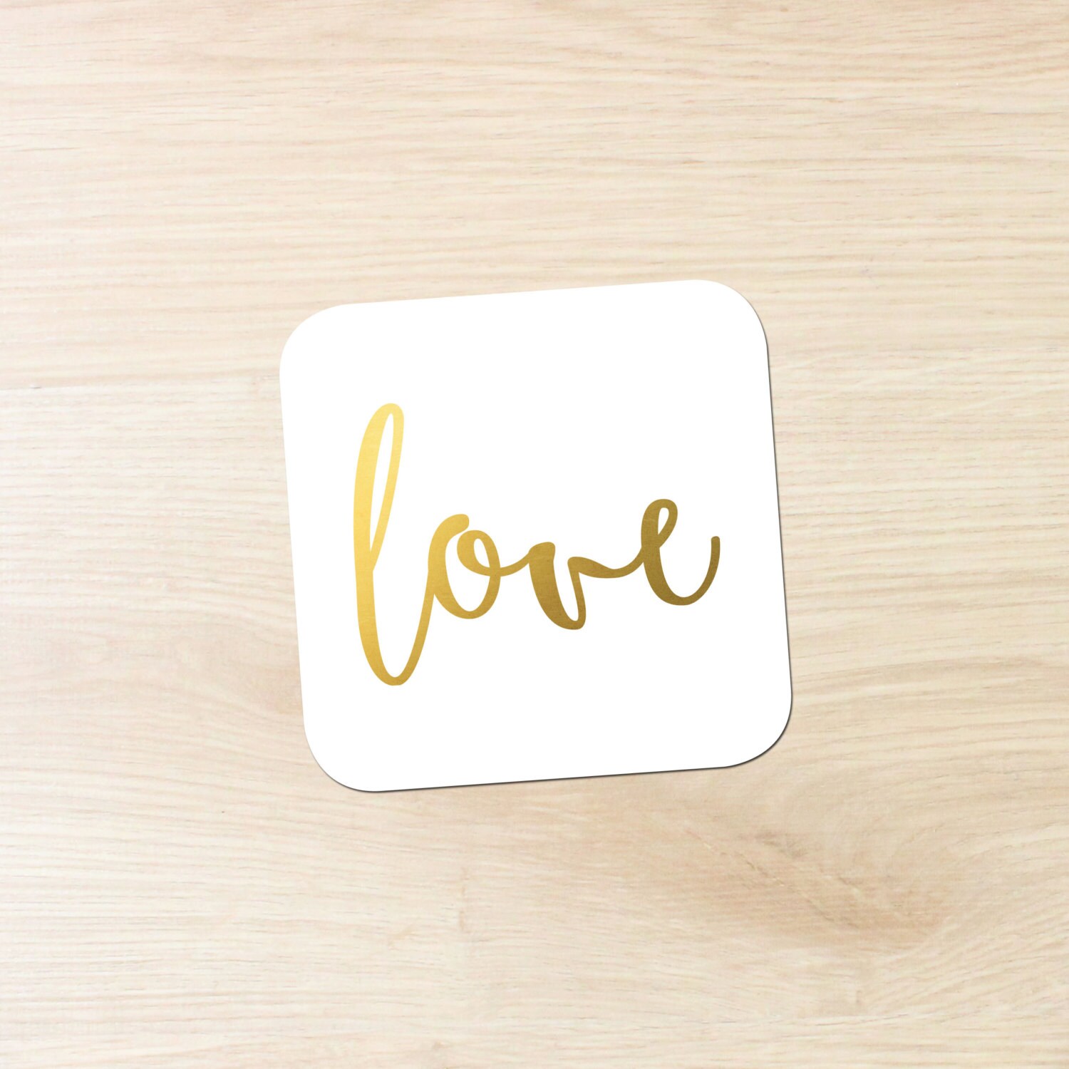 Paper Coaster Gold Foil Coaster love Coaster by HangingWillow