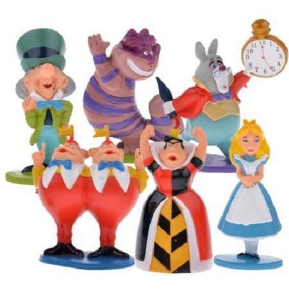 MINI: Alice in Wonderland CAKE TOPPER Cheshire Cat Queen of