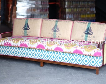 Vintage Mid Century Sofa - In Stock and Available Now. Custom designed by ReNewal Home Decor-NOW ON SALE