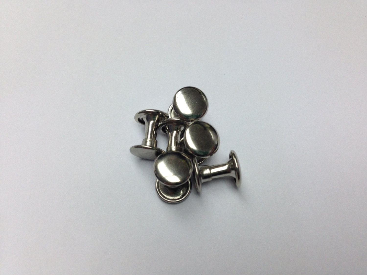 High quality DOUBLE SIDED 9mm silver rivet and studs Metal Studs (100 pieces!), Studs for bag