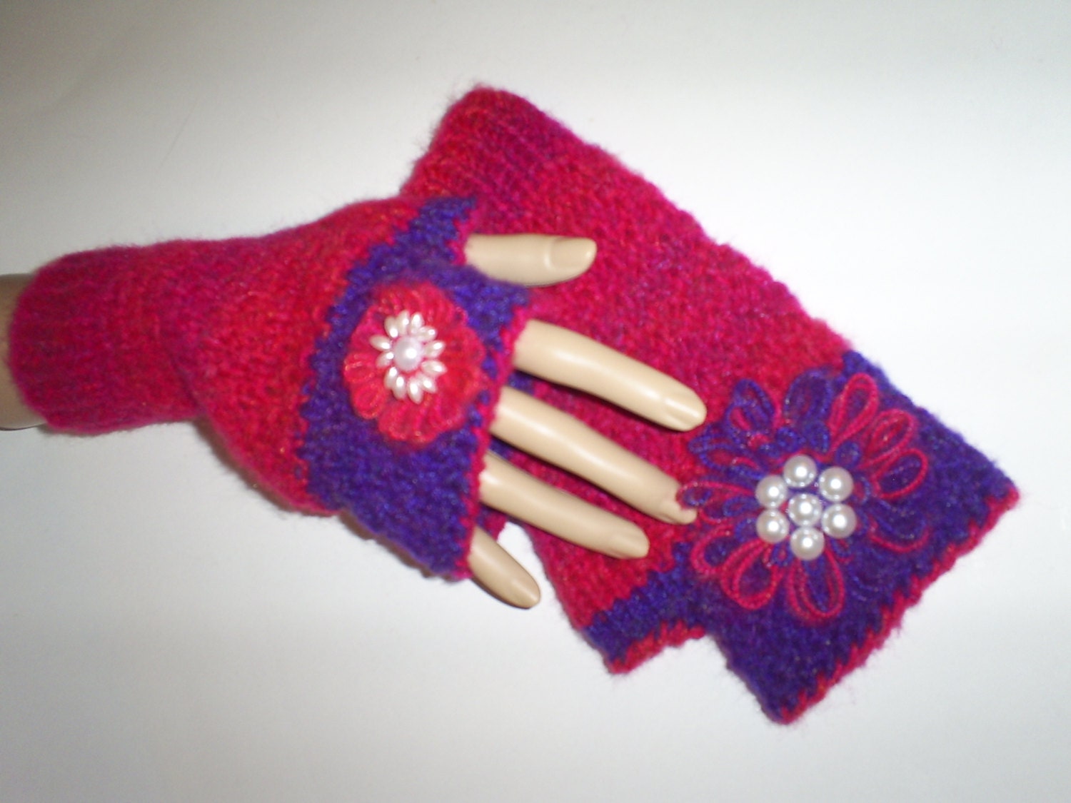 knitted glovesMittens hand knitted gloves ladies by Nellistyle