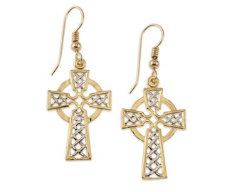 9ct Gold Celtic Cross Necklace – 30mm X 18mm – Alexander Castle