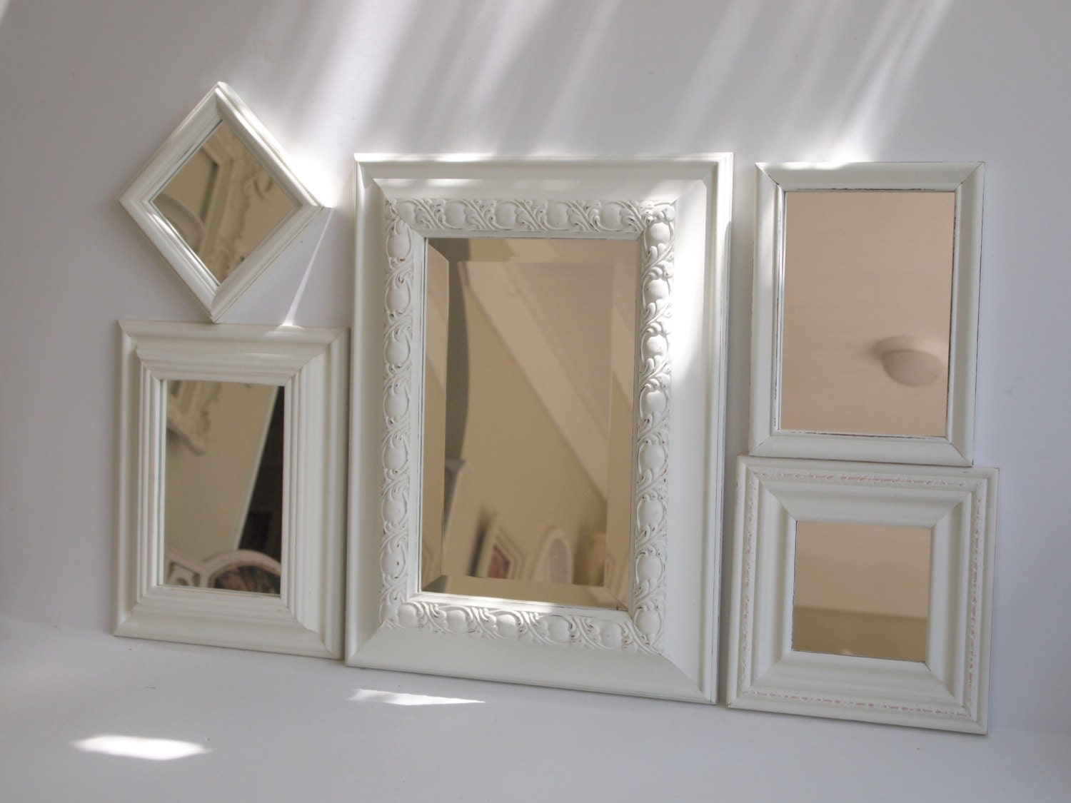 MIRRORS Vintage Set Of Six Wall Collage Ornate by MollyMcShabby