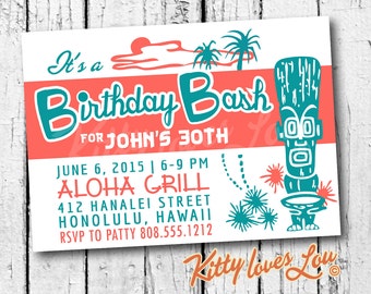 PRINTABLE Hawaii Five-0 50th Birthday Party by KittyLovesLou
