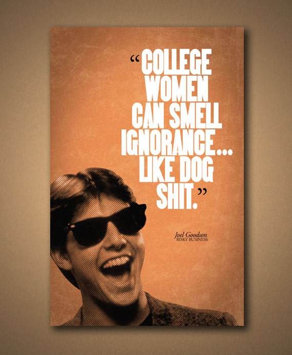 Items similar to RISKY BUSINESS - JOEL Quote Poster on Etsy