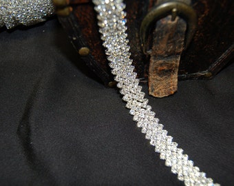 Luxury Double Row Fuchsia Crystal Headband