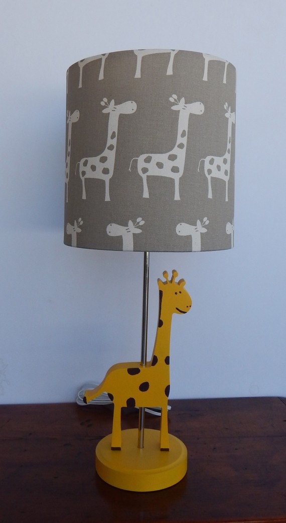 Handmade Giraffe Lamp Base Handmade Wooden Animal Table or