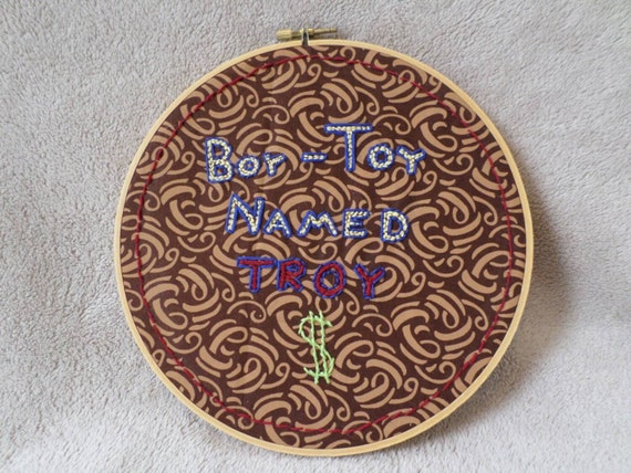 Boy Toy Named Troy 8in Embroidery By SchpamonaDesigns On Etsy