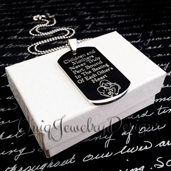 Mother Son Dog Tag Necklace Son Necklace Gifts For Him