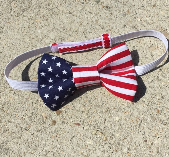 American Flag Bow Tie stars and stripes bow ties Red by LilNicks