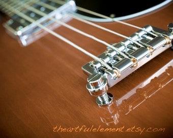 Guitar decor, Music artwork, Modern wall pictures // Electric Bass Guitar No.2~ Bridge