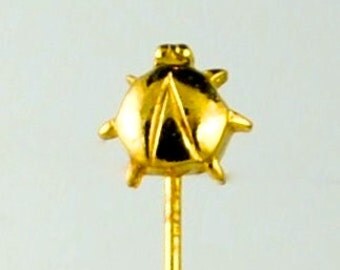 Vintage Stick Pin Ladybug Stick Pin Hat Pin Vintage Pin Gold Tone
