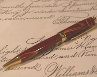 Handmade Inferno Pen; Wood Turning