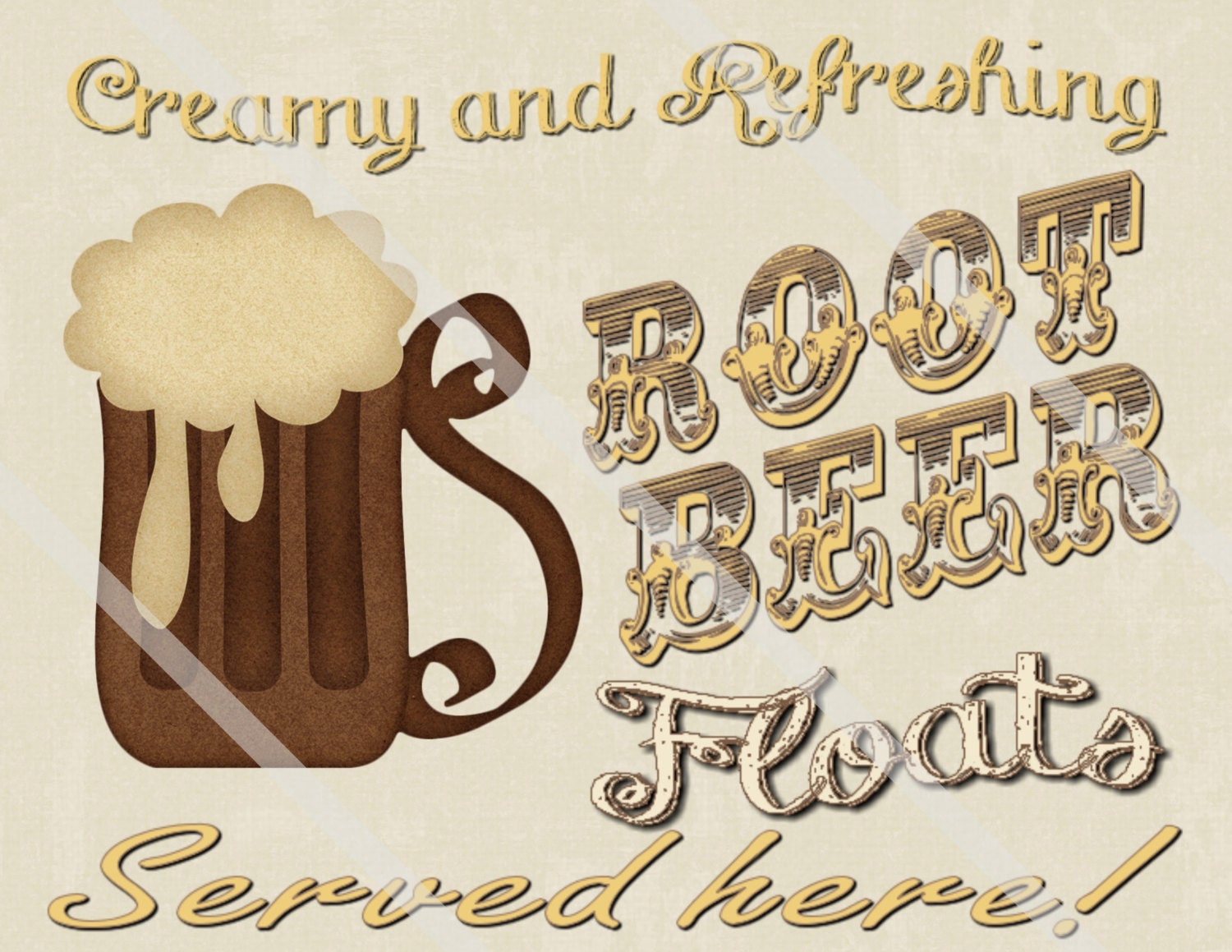 Fifties Sock Hop Root Beer Float Sign By CherryBonBonDesigns Fifties Sock Hop Root Beer Float Sign By CherryBonBonDesigns
