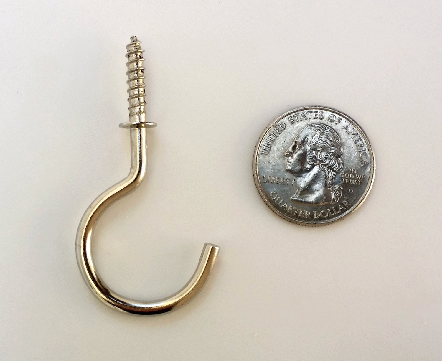 1.5 Inch / Pkg of 20 Mug Hooks / Cup Hooks / Key Hooks / Screw