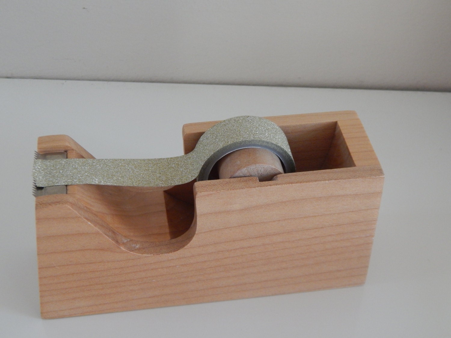 Washi Tape Dispenser Wooden Single Roll by Florrieandboo on Etsy