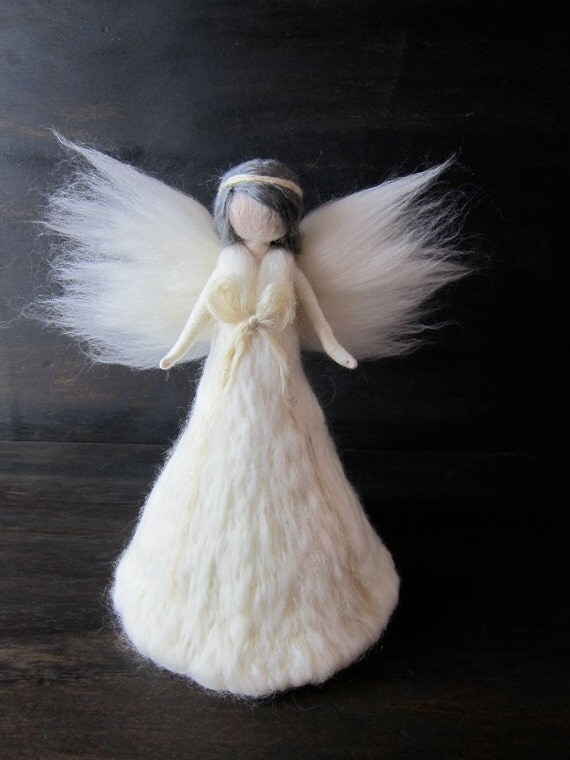 Needle FeltedLarge Tree topper Angel