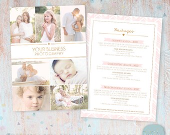 Photography Pricing Packages - Marketing Board - Photoshop template - IP013 - INSTANT DOWNLOAD
