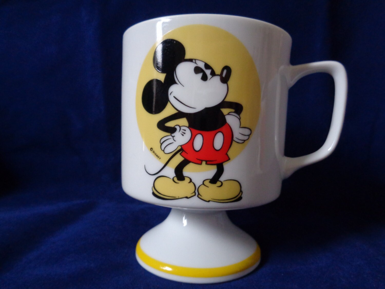 Vintage Walt Disney Mickey Mouse Mug Pedestal Ceramic by Oktorok