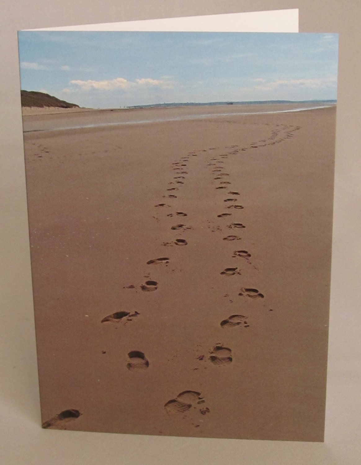 Footprints in the sand Greeting Card by AliBeeCreations on Etsy