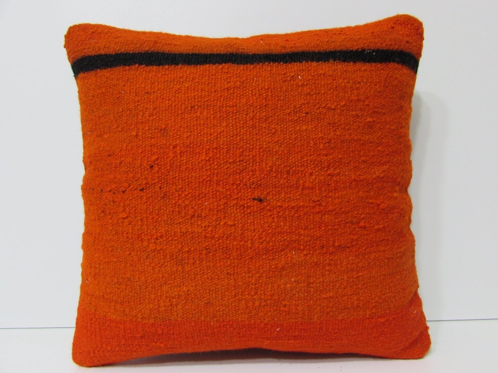 orange pillow case 18x18 orange throw pillow orange cushion