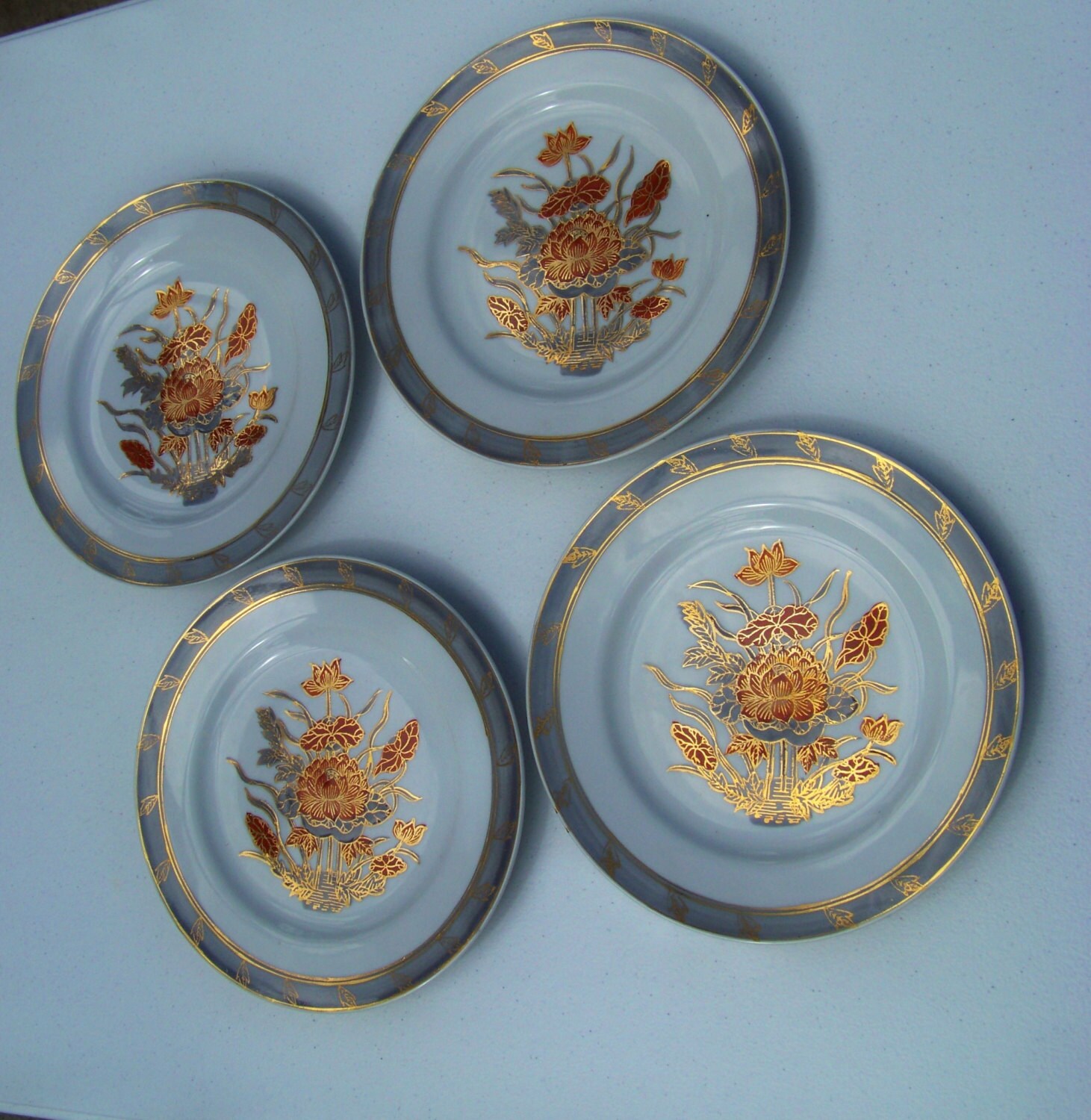 ACF Japanese Porcelain Ware Decorated In Hong Kong Set Of 4