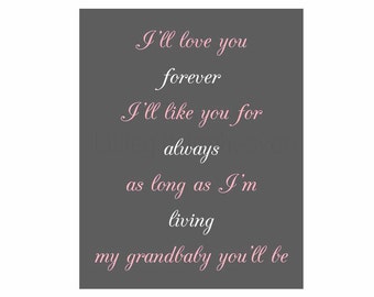 Grandma Quote Print granddaughter print grandma quote