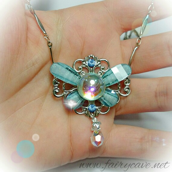 Navi Fairy inspired Necklace by FairyCaveShop on Etsy