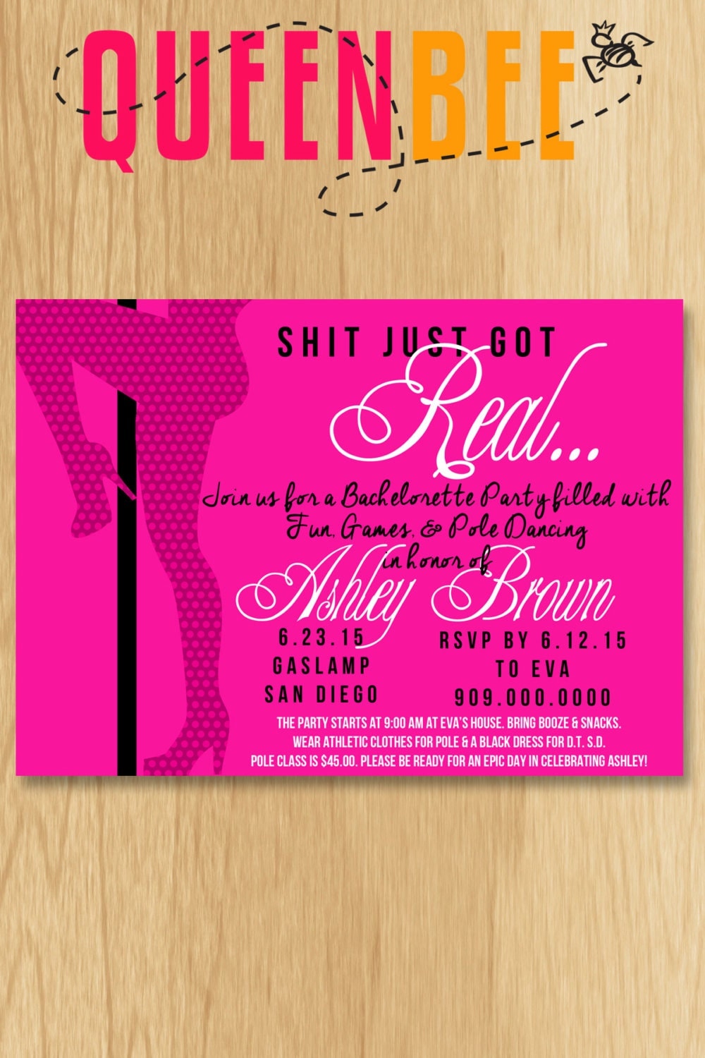 Pole Dancing Party Invitations 5