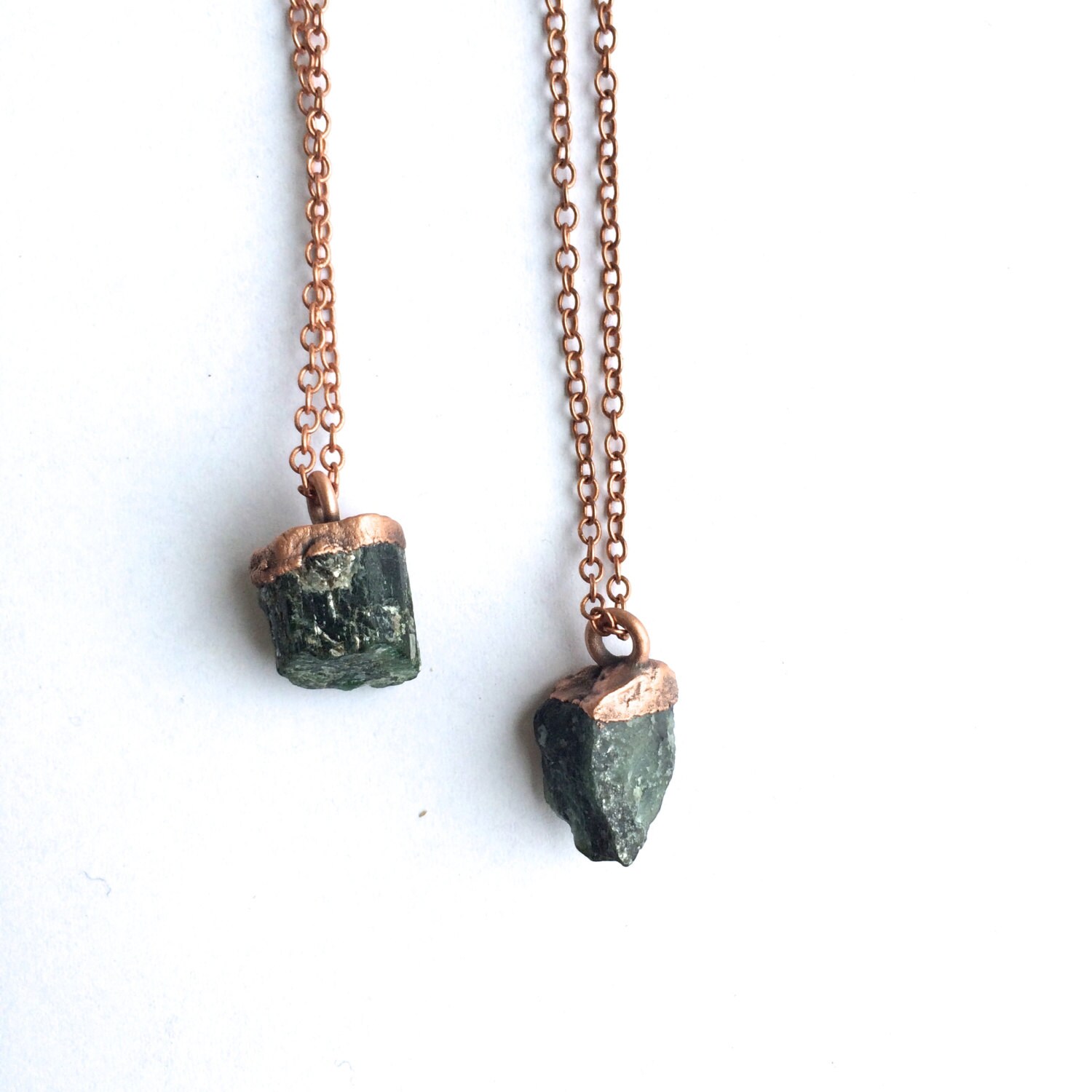 Emerald crystal necklace Raw emerald necklace by HAWKHOUSE