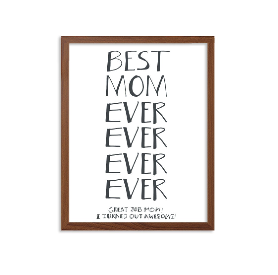 MOM Best Mom Ever Poster : Modern Typography Art Wall by SealTypo