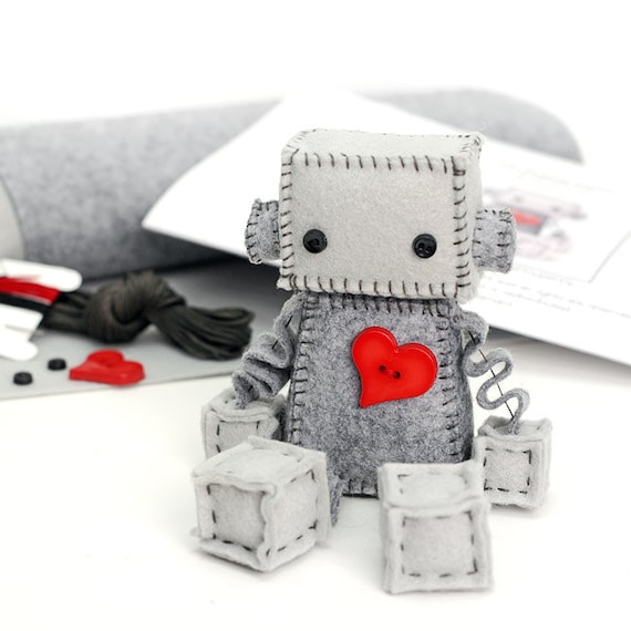 DIY Felt Robot Kit Make Your Own Robot Plush with a by ...