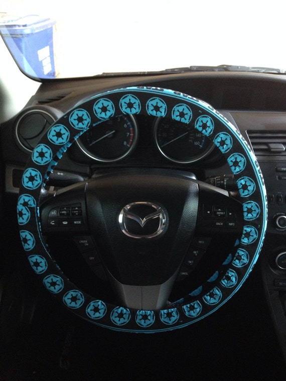 Blue Star Wars Logo Steering Wheel Cover by
