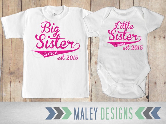 Matching Sibling Shirts / Big Sister Little Sister by MaleyDesigns