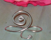 Silver Infinity Bow Wire Name Place Cards, or Small Table Number Holders, Silver Table Number Stands, See 99 cent each Bundle Special