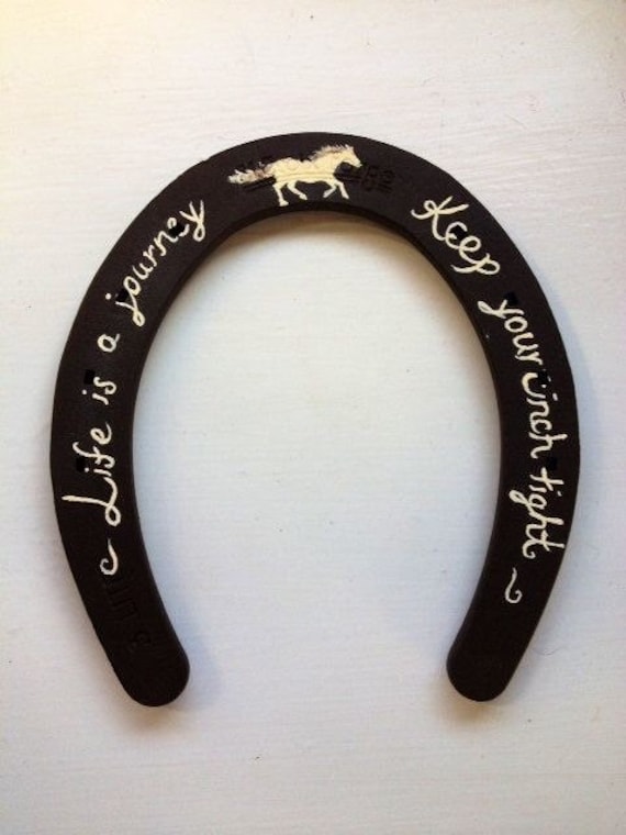 Items similar to Hand painted horse shoes on Etsy