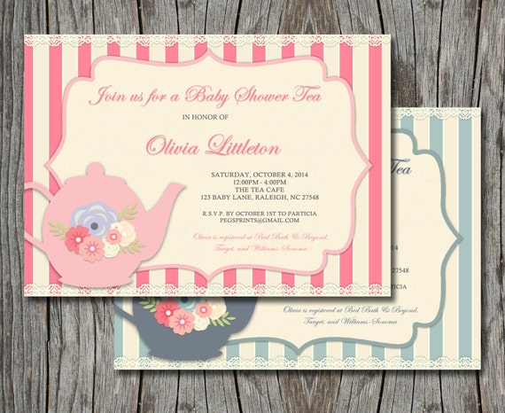 shabby chic baby shower tea party invitation by pegsprints shabby chic baby shower tea party invitation by pegsprints