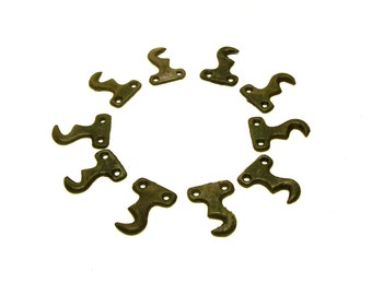 Rustic Cast Iron Treadle Sewing Machine Drawer Hooks Lot of 10