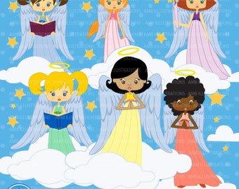 Angels clipart, commercial use, vector graphics, digital clip art, digital images, AMB-255