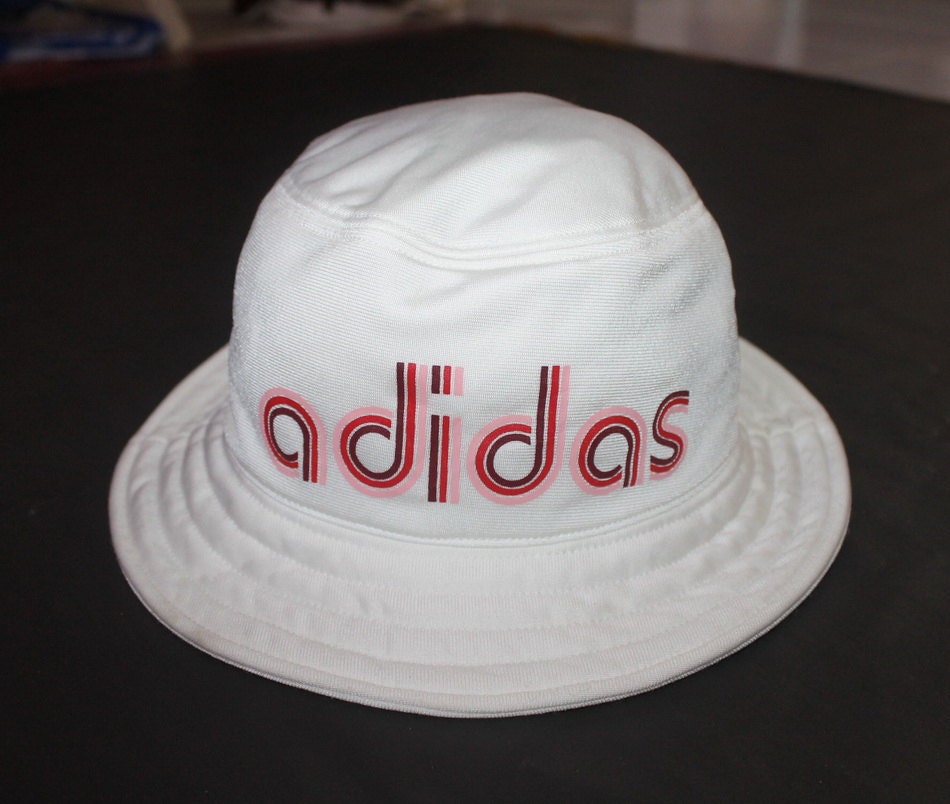 Vintage Adidas White Stripe Bucket Hat Japan Haute Juice