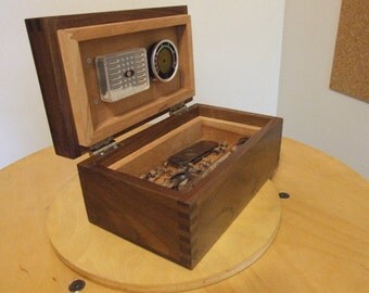 Hand Made Custom Black Walnut Compact Humidor