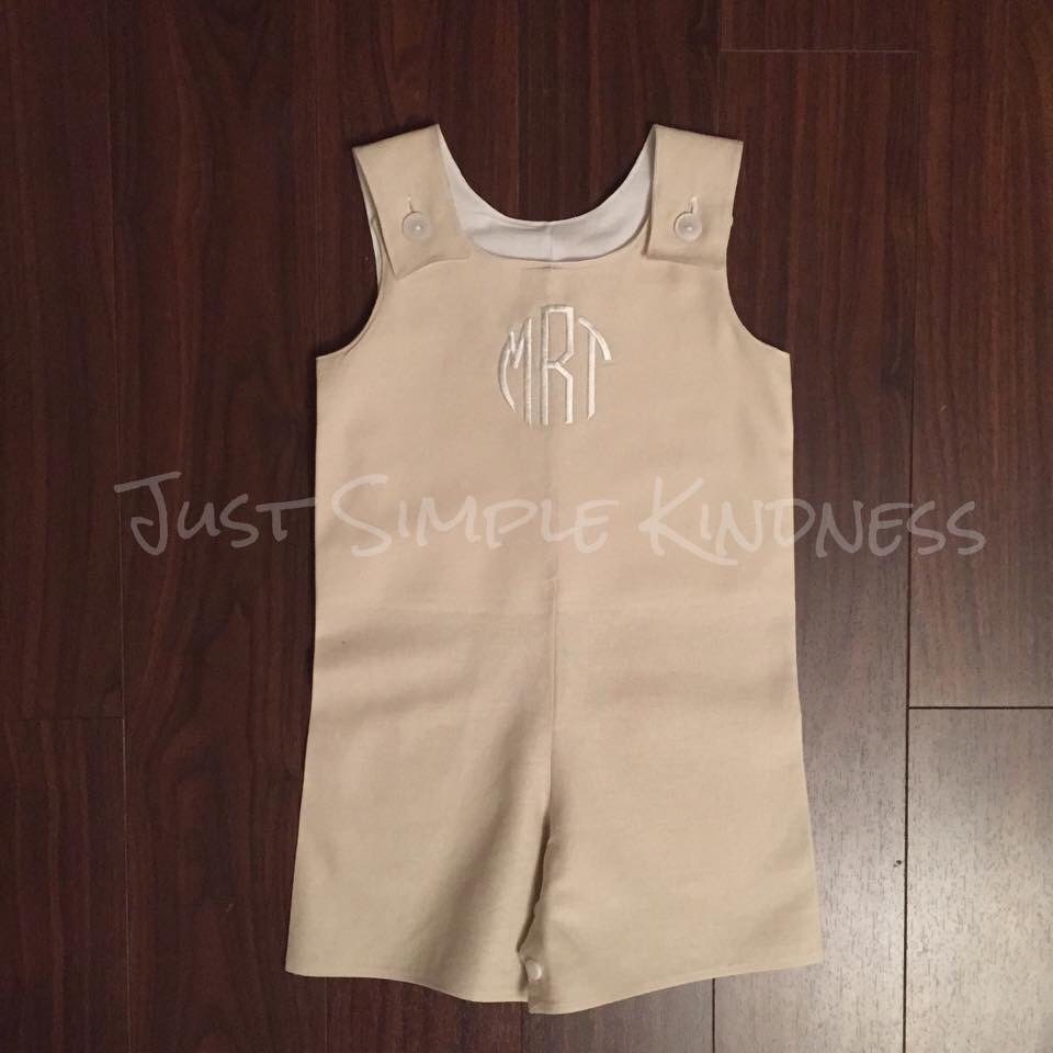 Baby Boy Linen Jon Jon Shortall with by JustSimpleKindness on Etsy