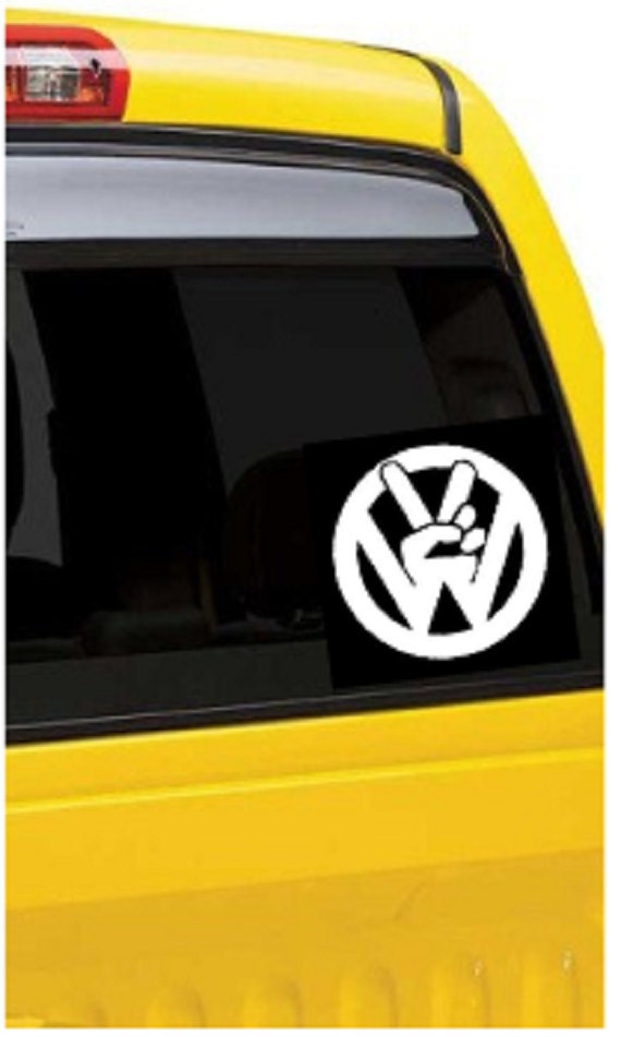 VW Logo with Peace Sign Decal by DischeadzDischeadz on Etsy