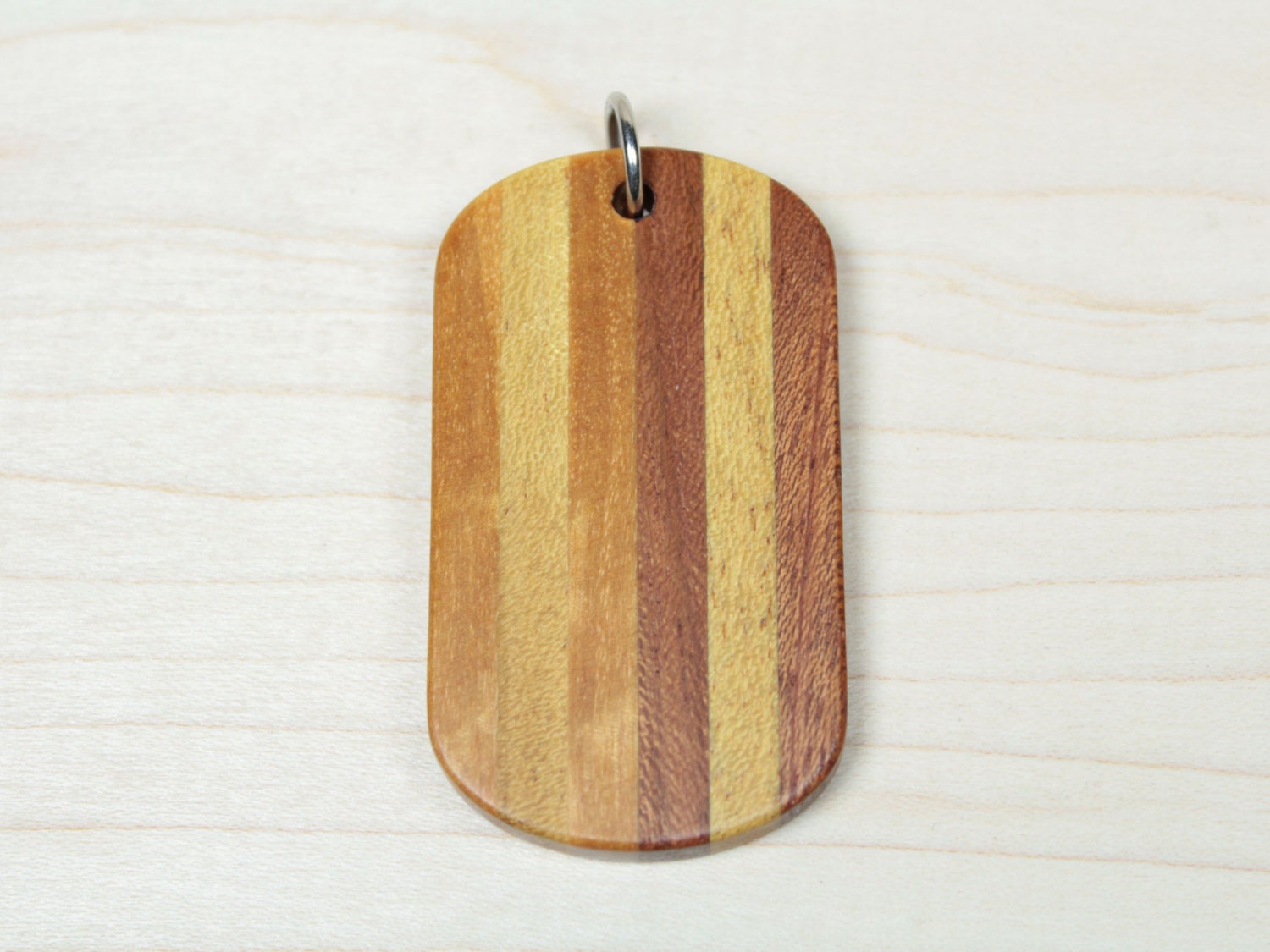 Mosaic Dog Tag Wooden Dog Tag Wood Dog Tag by VanAlphenStudio